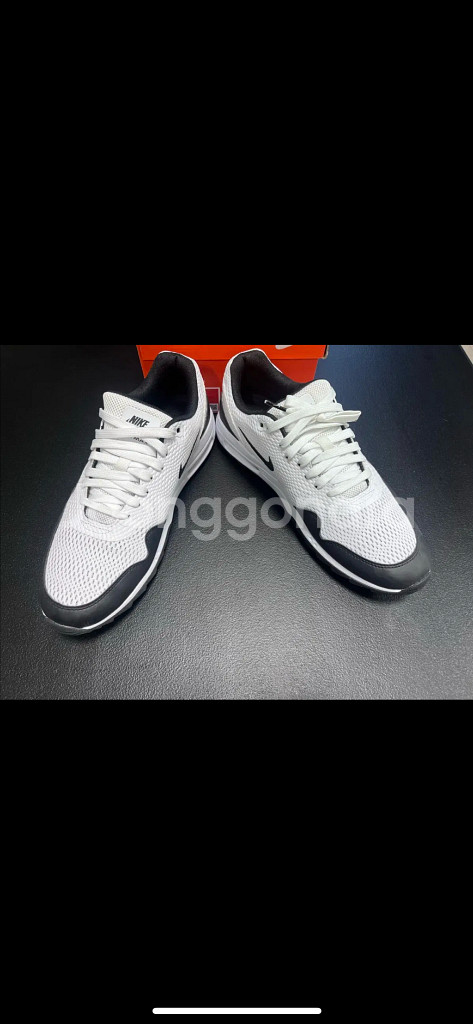 나이키 에어맥스 1 골프 화이트 블랙--0