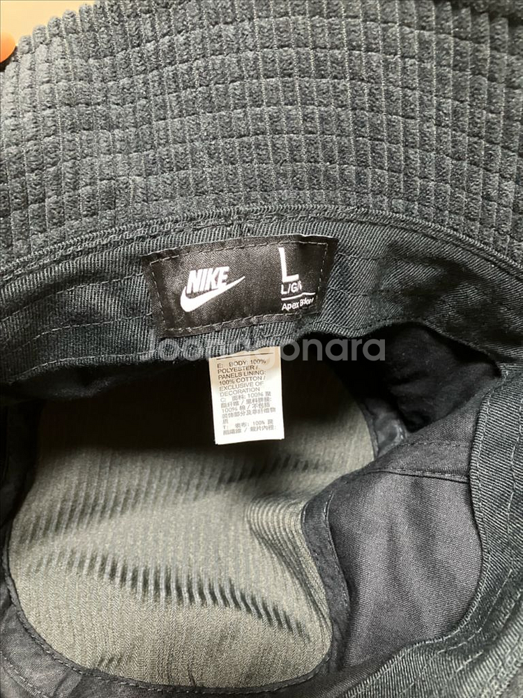 나이키 가을겨울용 코듀로이 버킷햇 빈티지블랙 L--3