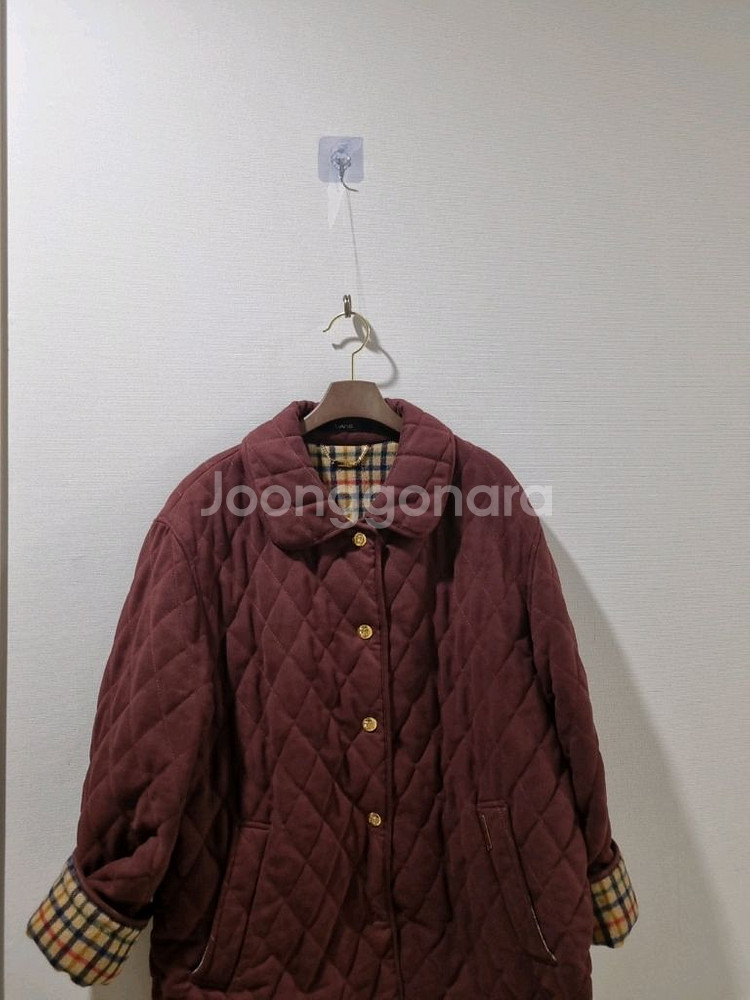 닥스 퀼팅 자켓 버건디--1