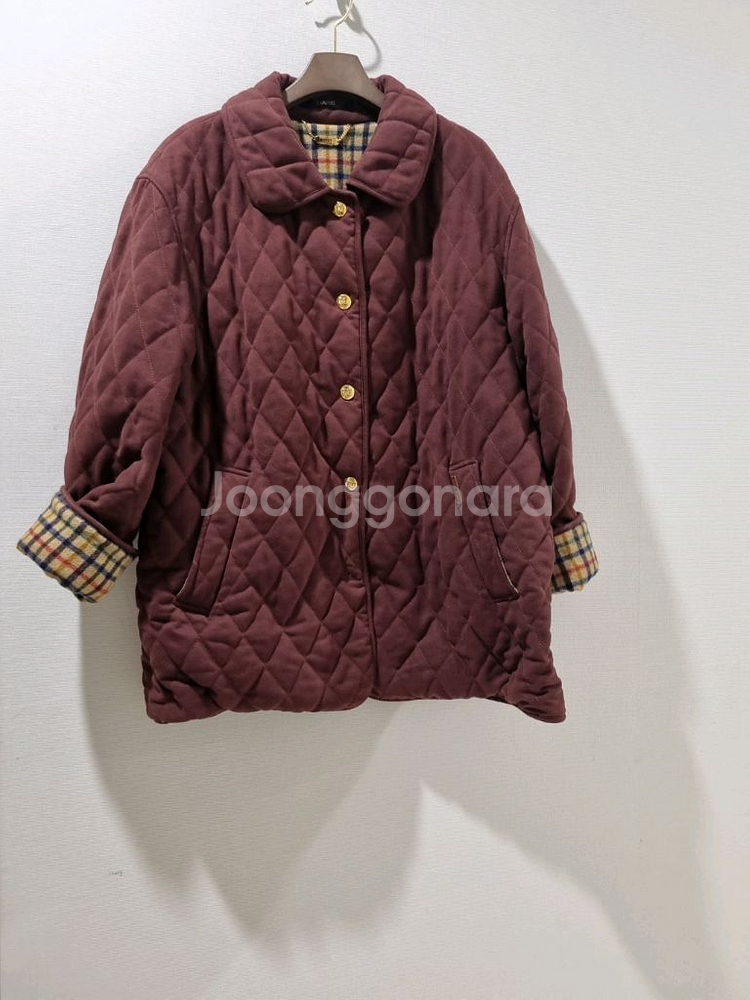 닥스 퀼팅 자켓 버건디--2