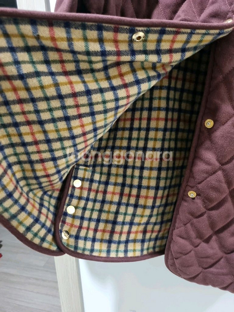 닥스 퀼팅 자켓 버건디--7