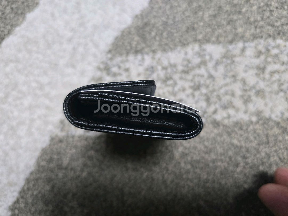 샤넬 보이 플랩 카드지갑 은장 캐비어 풀박스 새상품--3