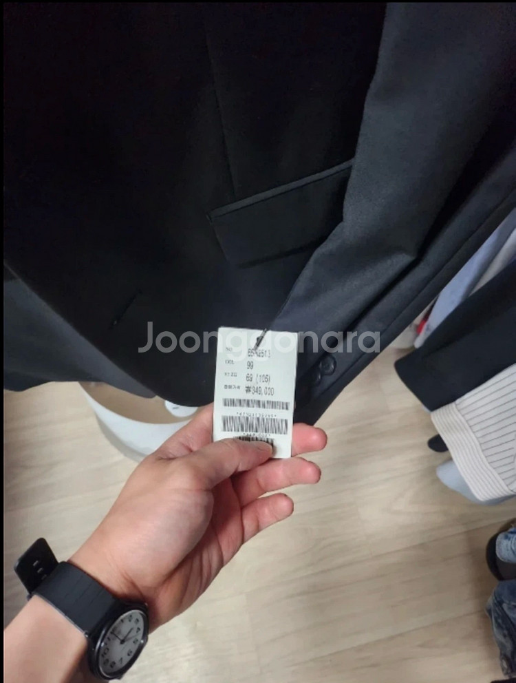 다크네이비 정장자켓 프리미엄 모 100% 새상품 (105) 택O--3