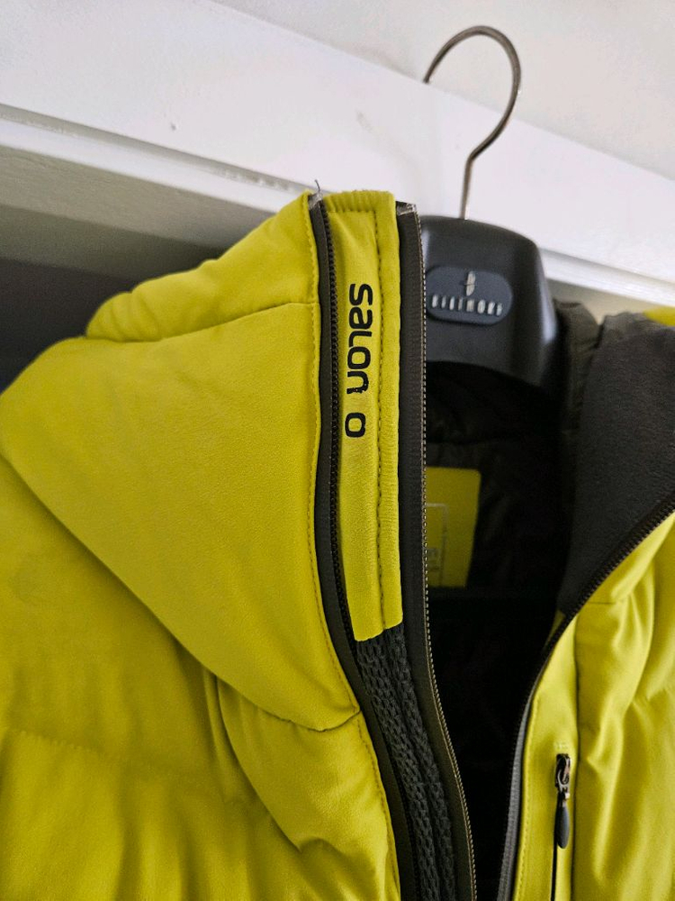 살로몬 숏패딩 L 라임색--1