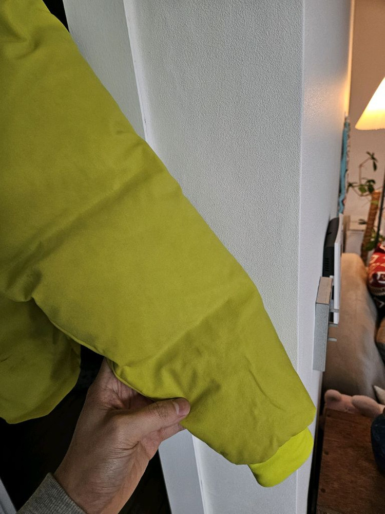 살로몬 숏패딩 L 라임색--7