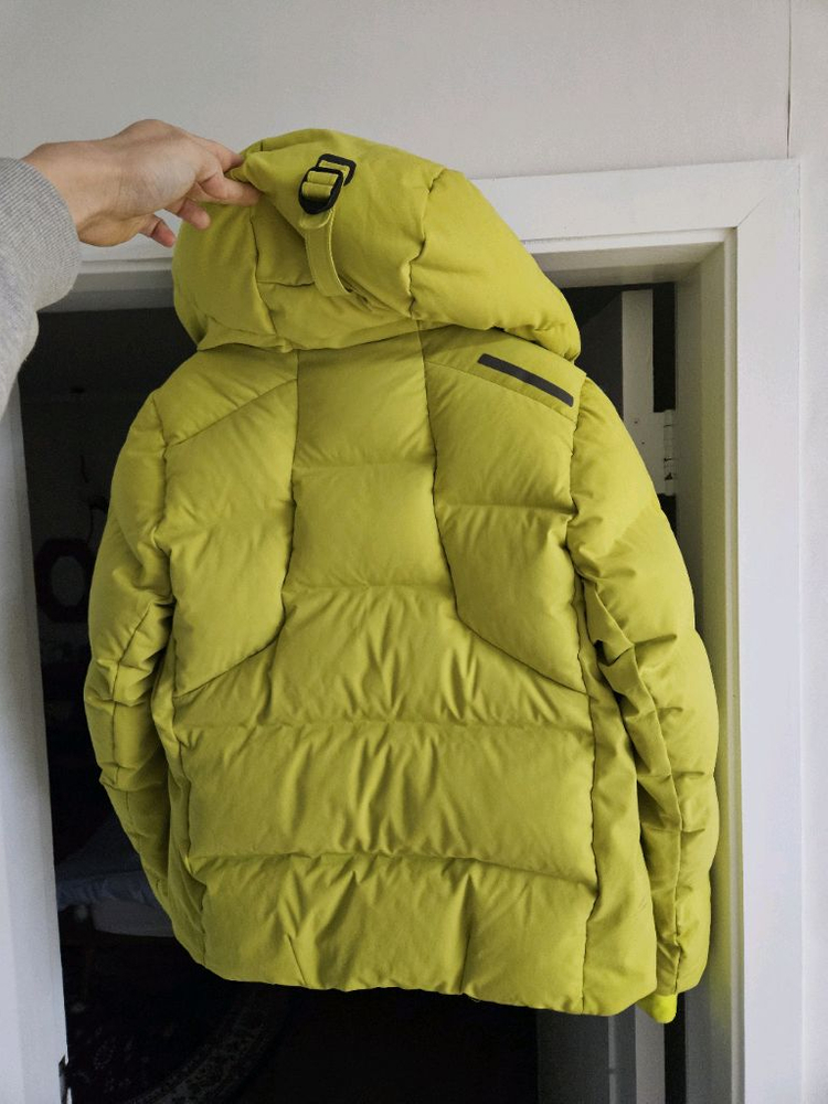 살로몬 숏패딩 L 라임색--5