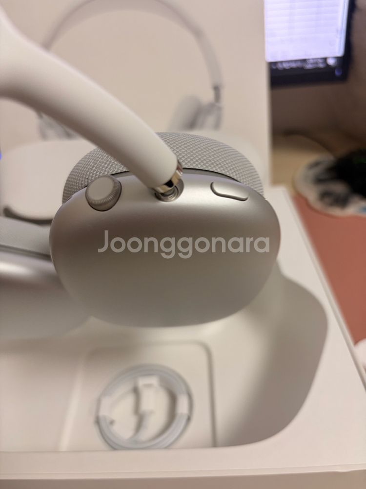 에어팟 맥스 실버 라이트닝 애플정품 풀박스--3