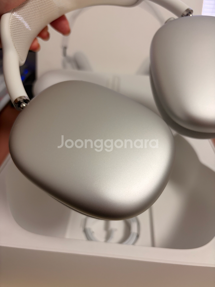 에어팟 맥스 실버 라이트닝 애플정품 풀박스--1