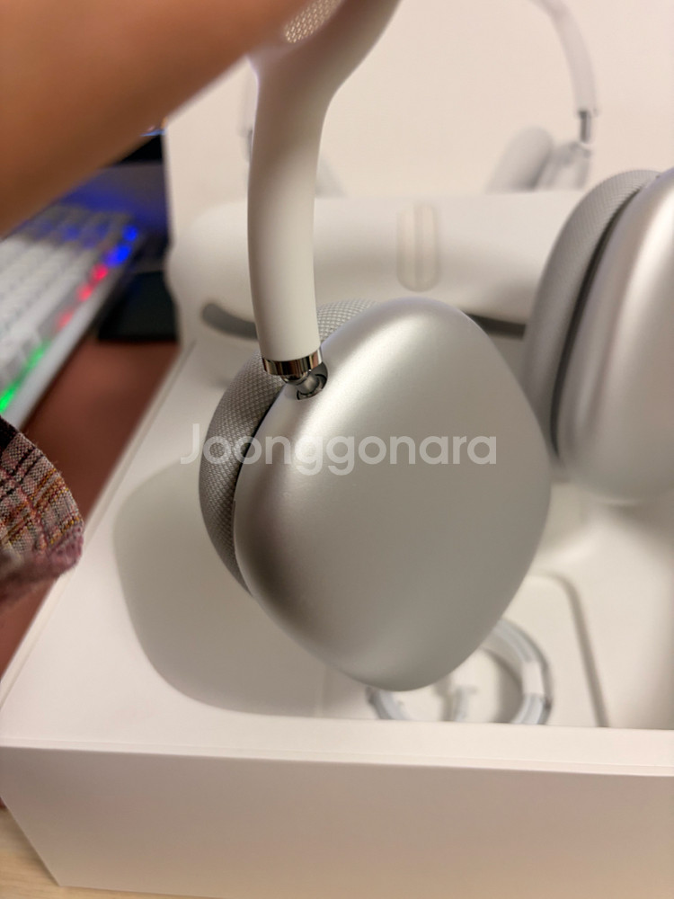 에어팟 맥스 실버 라이트닝 애플정품 풀박스--4