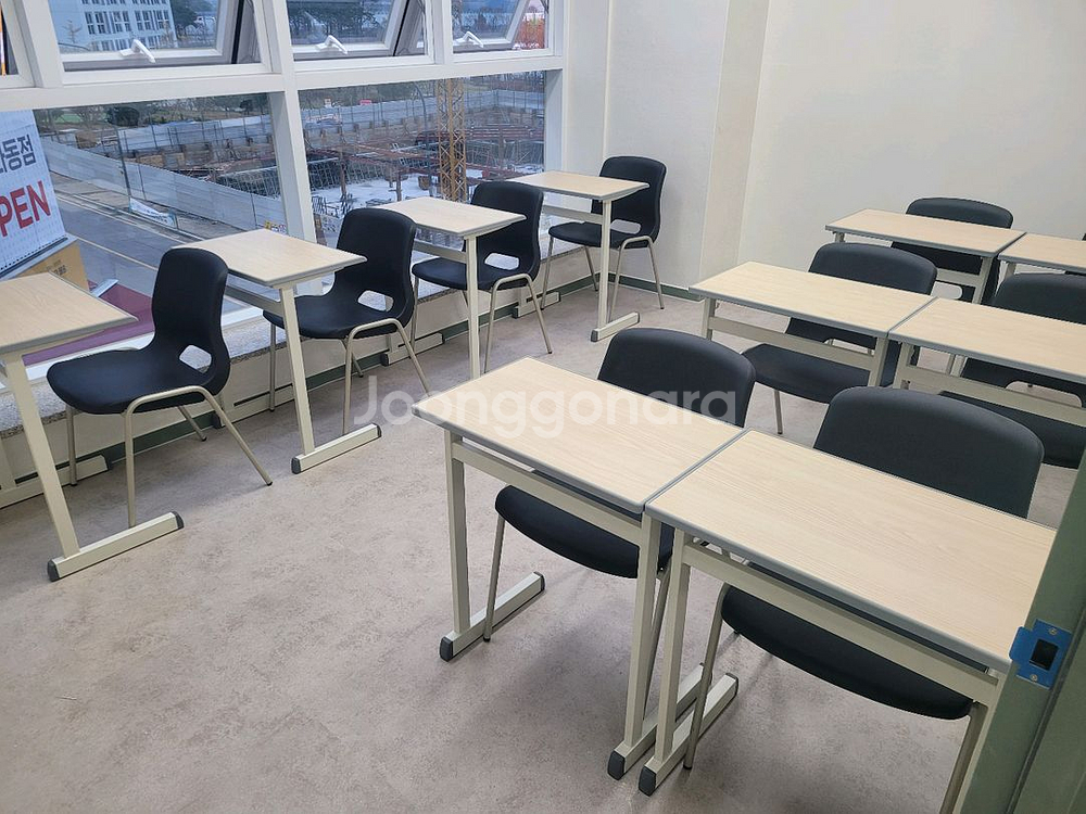 학원책걸상 학원용 책상 의자 세트--4