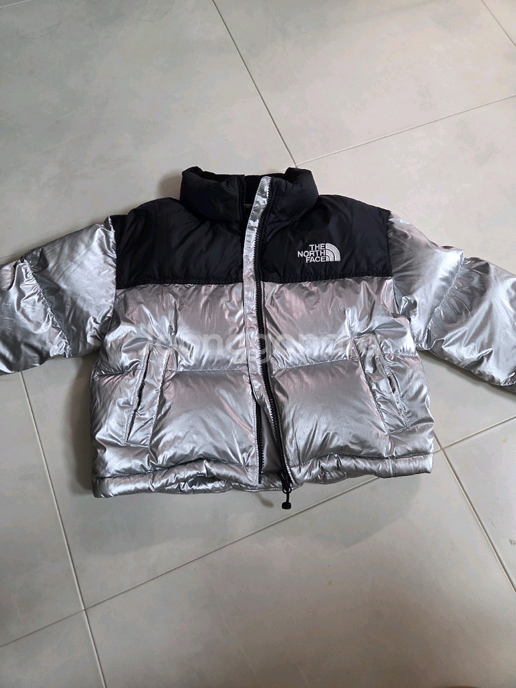 노스페이스 키즈 눕시 패딩점퍼 130 실버--0