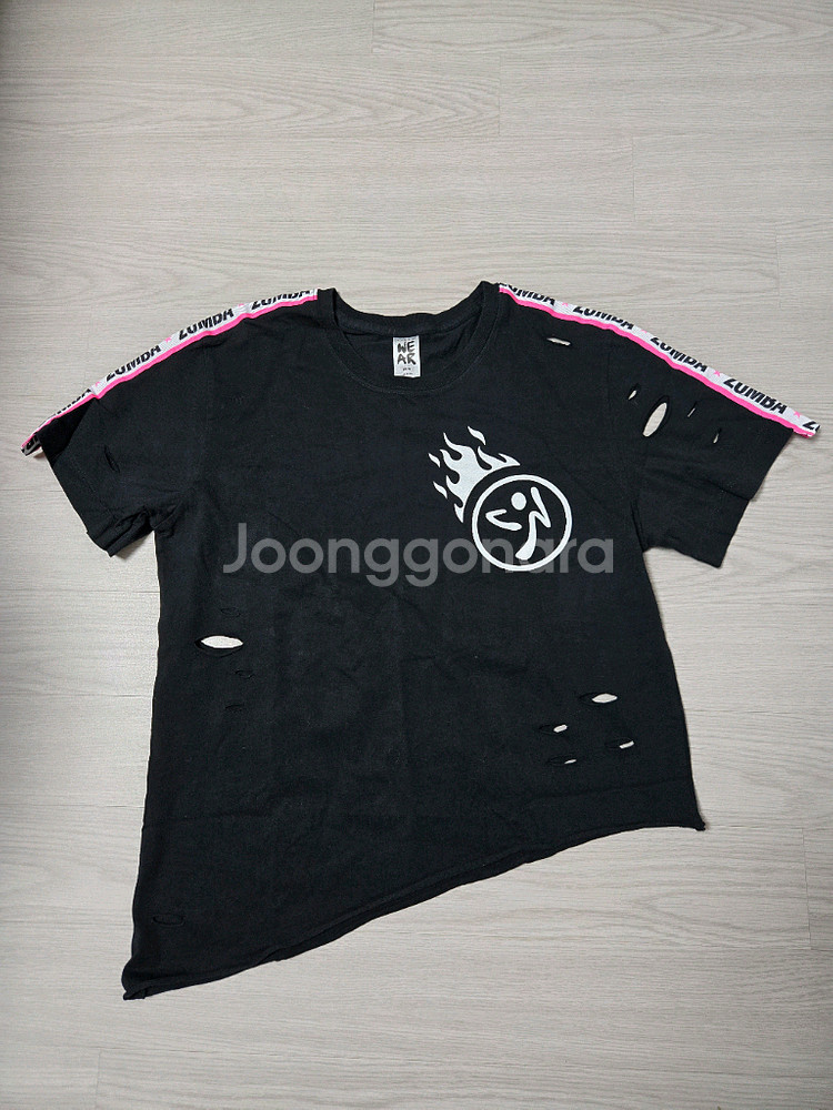 줌바웨어 언발런스반팔티S--0