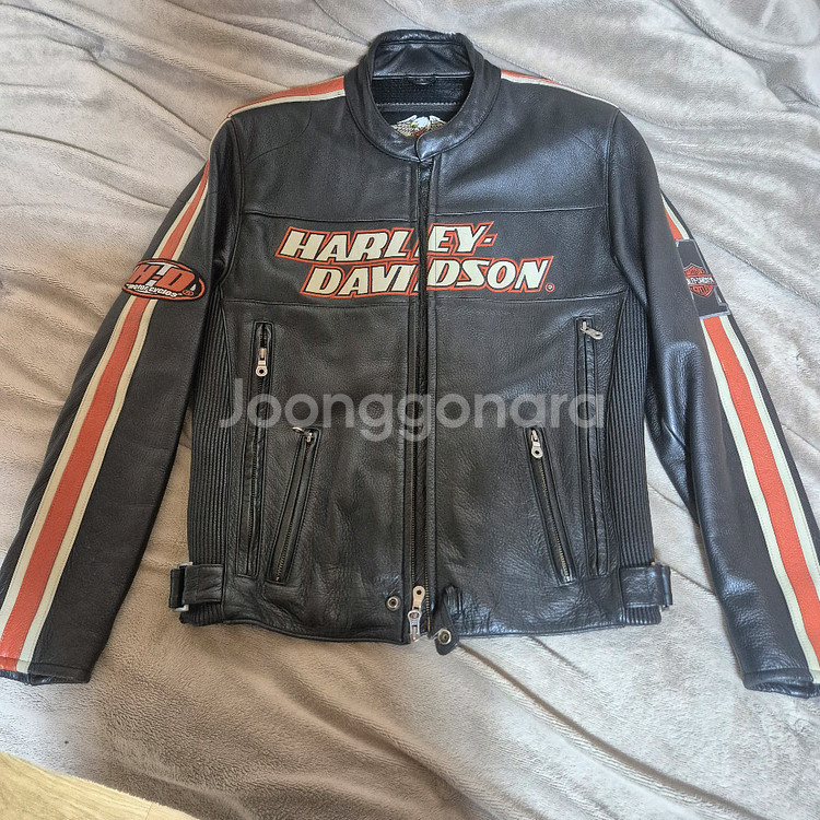 남성 가죽 라이딩 자켓--0