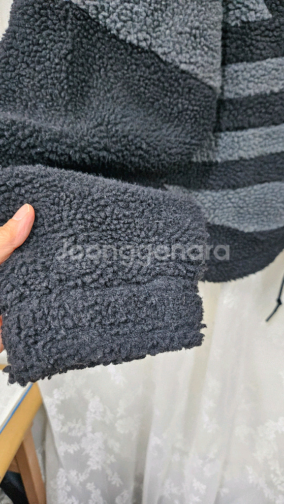 아디다스 뽀글이 플리스 집업--3