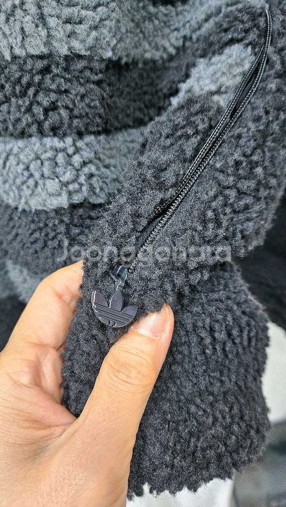 아디다스 뽀글이 플리스 집업--4