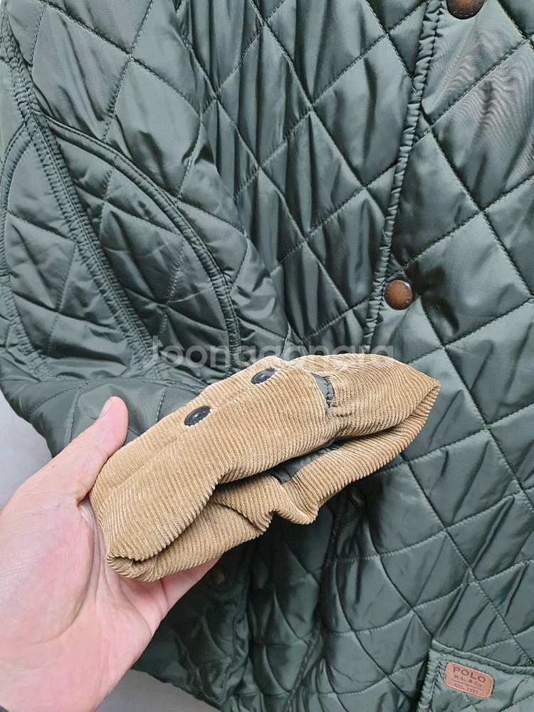 [xl/110] 폴로 랄프로렌 퀼팅 자켓 카키--6
