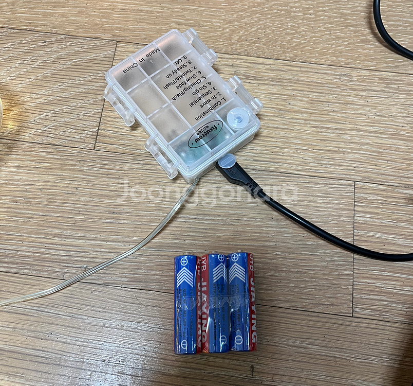 픽슈그로우 캠핑 빅사이즈 고급 알전구 와이어형 L사이즈 6m (20구) 배터리 건전지 모두 사용 가능. 리모콘 포함--6