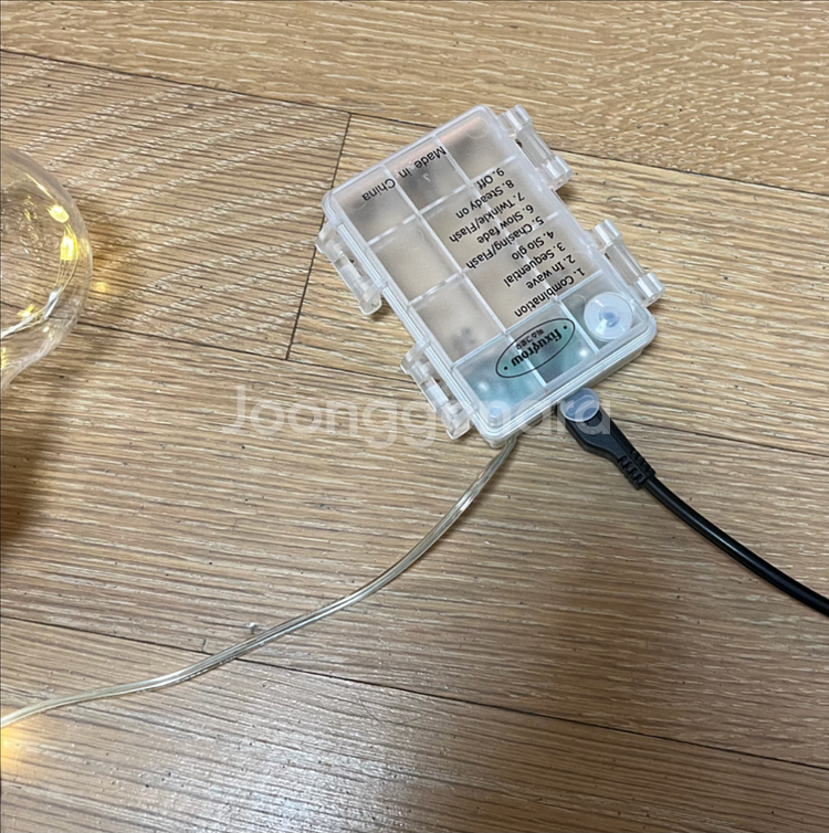 픽슈그로우 캠핑 빅사이즈 고급 알전구 와이어형 L사이즈 6m (20구) 배터리 건전지 모두 사용 가능. 리모콘 포함--5