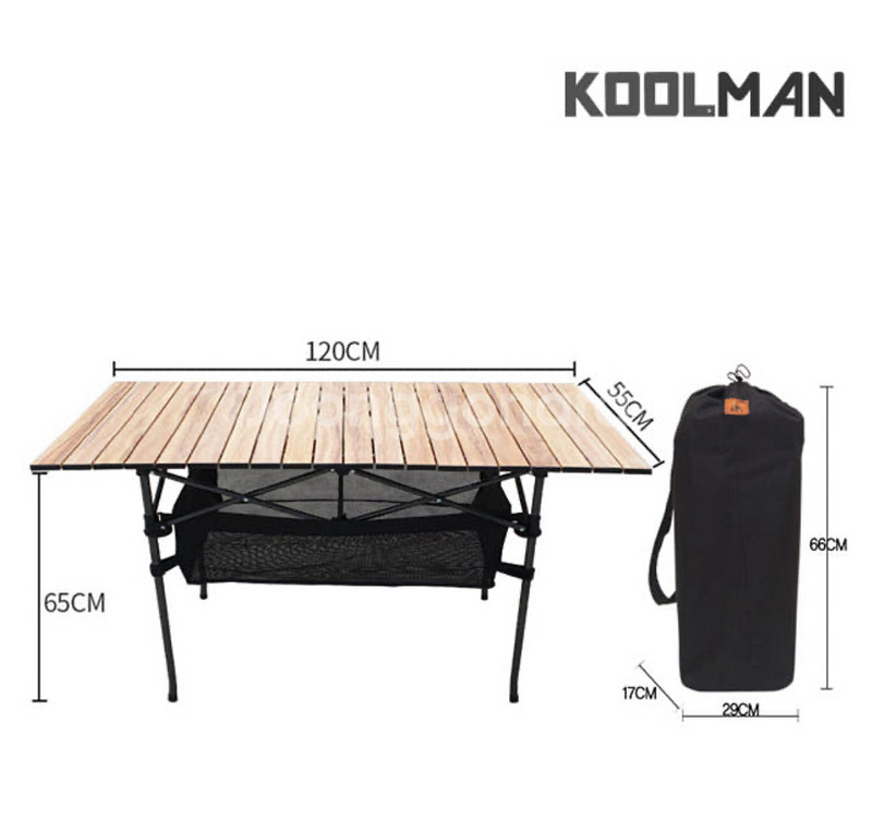 KOOLMAN(쿨맨) 알루미늄 접이식 캠핑 테이블 특대형--0