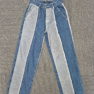 [S]<시티브리즈> 커팅배색 데님 팬츠