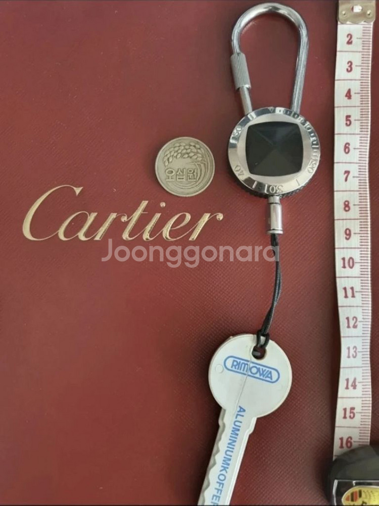(가격인하) 프랑스 카르티에 정품 오닉스 키링 CARTIER ONYX KEY RING 열쇠고리--7