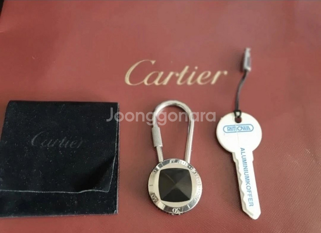 (가격인하) 프랑스 카르티에 정품 오닉스 키링 CARTIER ONYX KEY RING 열쇠고리--6