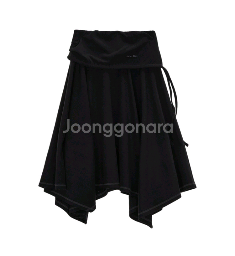 마뗑킴 언밸런스 플레어 스커트 운포--2