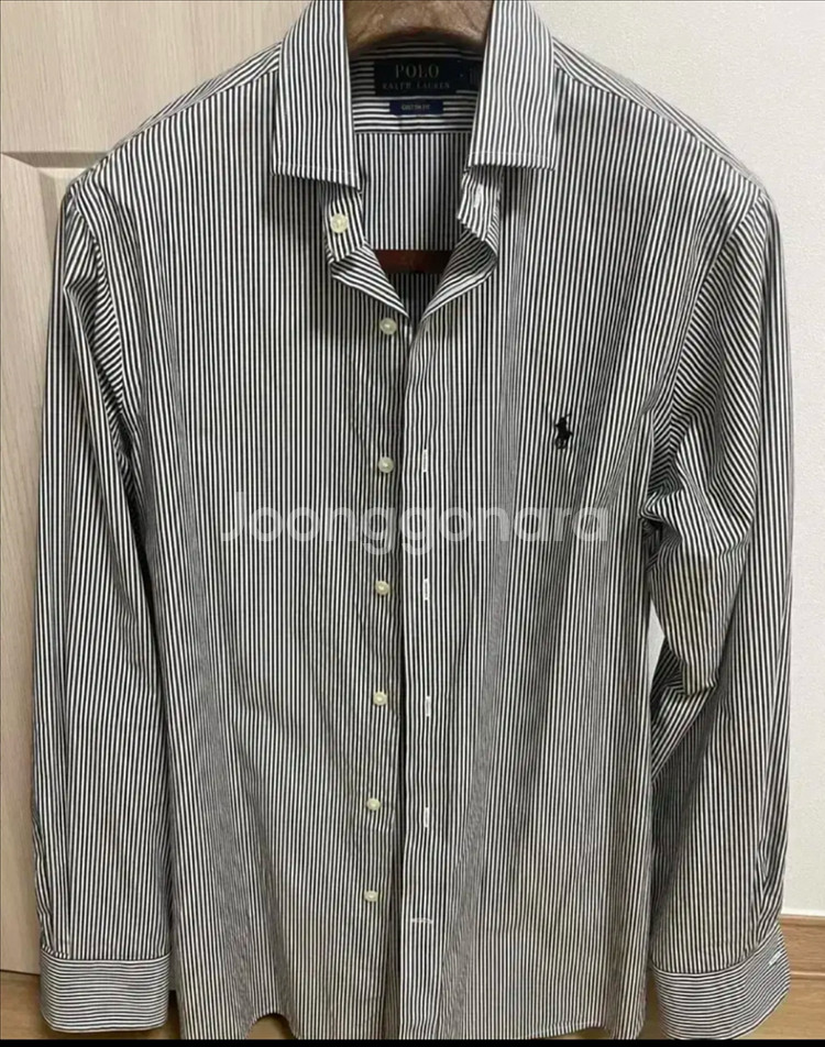 폴로 랄프로렌 M 100-103 이지케어 커스텀핏 스트라이프 셔츠--0