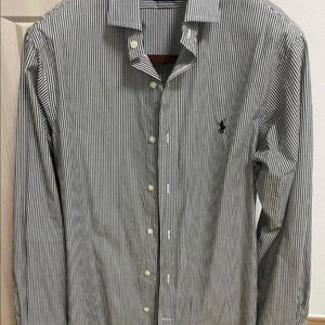 폴로 랄프로렌 M 100-103 이지케어 커스텀핏 스트라이프 셔츠