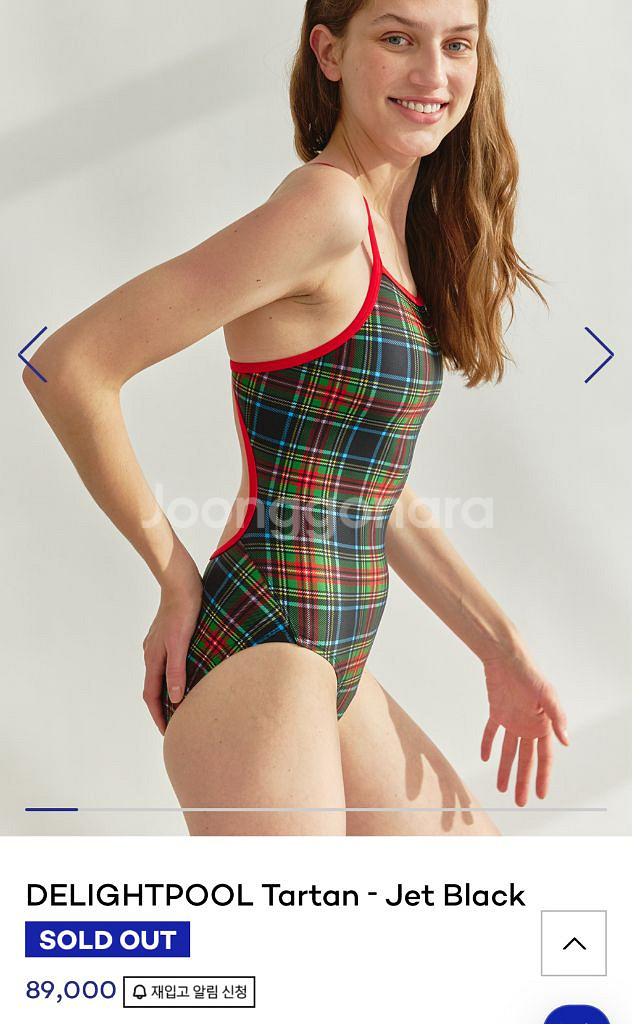 딜라잇풀 타탄 원피스 수영복 S사이즈--0