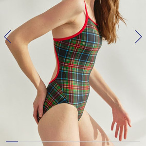 딜라잇풀 타탄 원피스 수영복 S사이즈