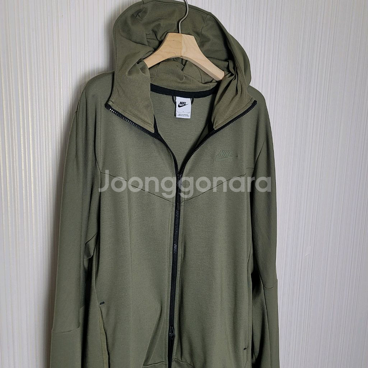100-105 나이키 테크플리스 라이트웨이트 후드집업 카키--0