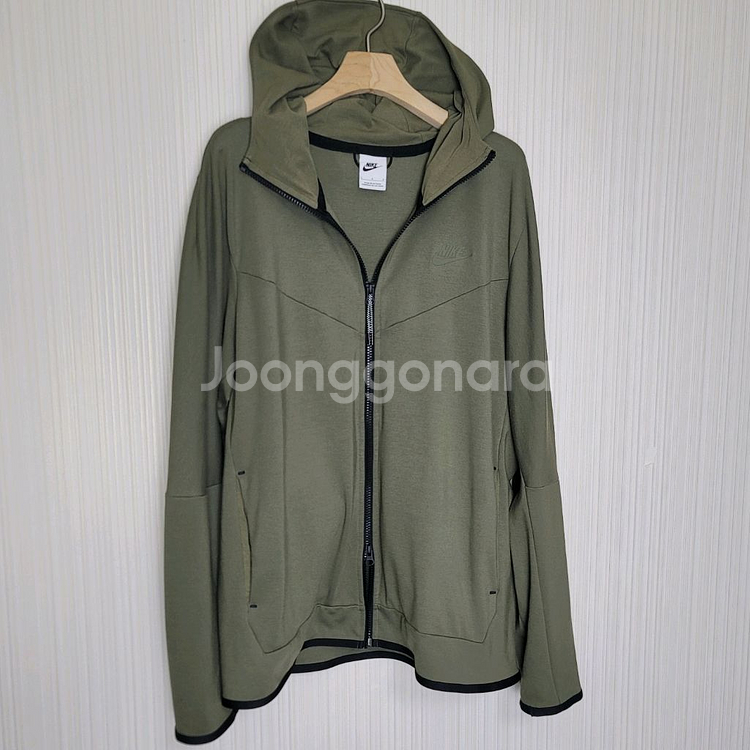 100-105 나이키 테크플리스 라이트웨이트 후드집업 카키--1