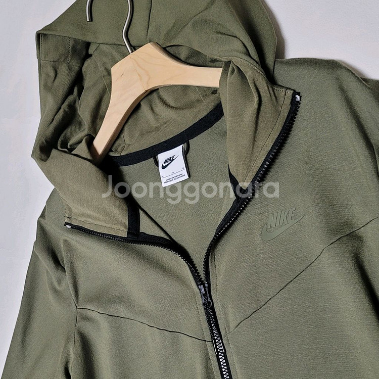 100-105 나이키 테크플리스 라이트웨이트 후드집업 카키--4