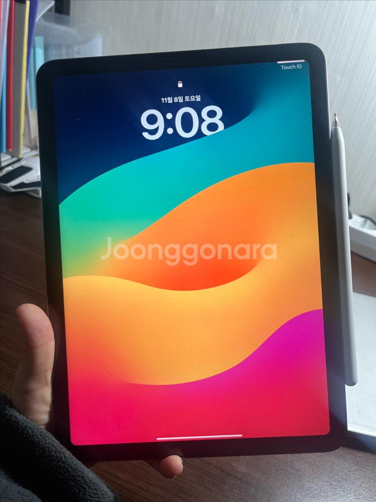 아이패드 에어5 퍼플 64GB + 애플펜슬 2세대 + 케이스 + 풀박--1