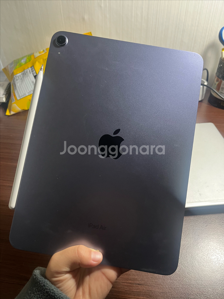 아이패드 에어5 퍼플 64GB + 애플펜슬 2세대 + 케이스 + 풀박--0