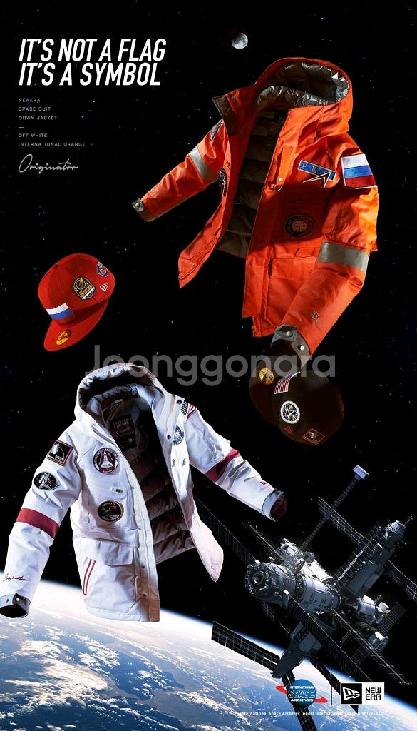 뉴에라 x ISA 우주정거장 기념 한정판 패딩 XL--2