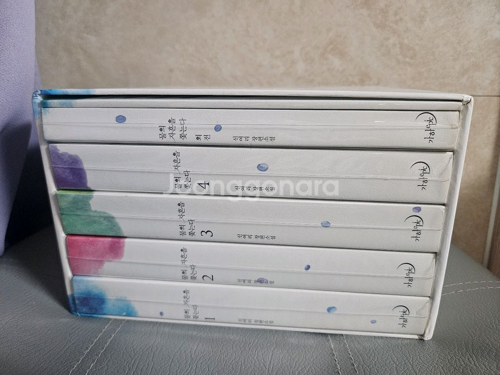 [로맨스소설] 신여리 / 물의 자흔을 쫓는다 1~4권 박스본--0