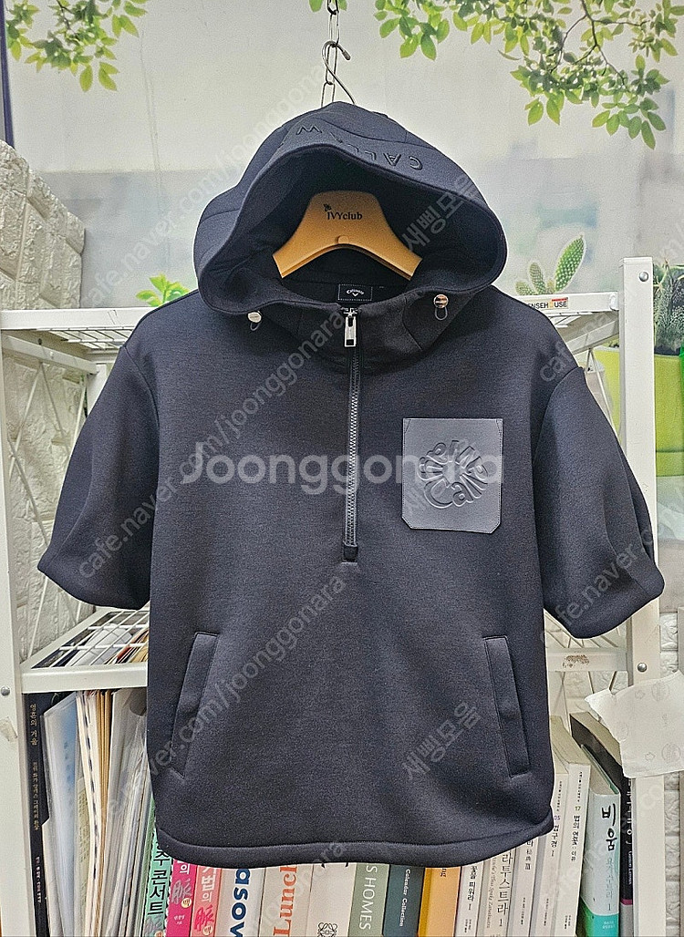 캘러웨이 23FW 여성골프자켓 55 반팔점퍼 저지 아노락 후드골프 반집업 프리미엄라인 레더 와펜 WJ51--0