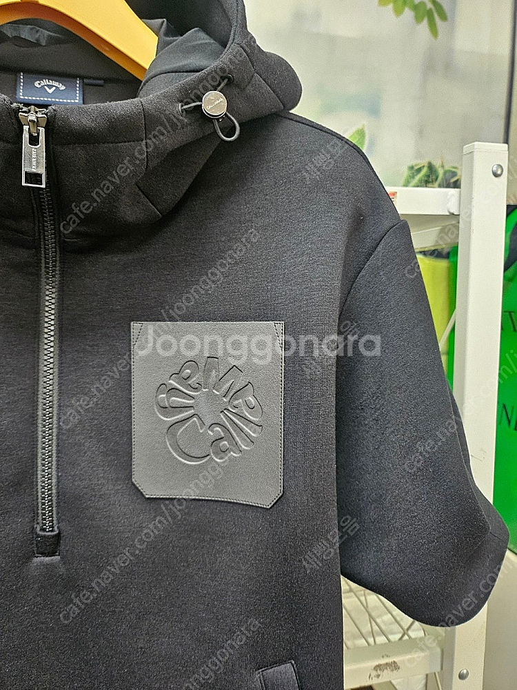 캘러웨이 23FW 여성골프자켓 55 반팔점퍼 저지 아노락 후드골프 반집업 프리미엄라인 레더 와펜 WJ51--2