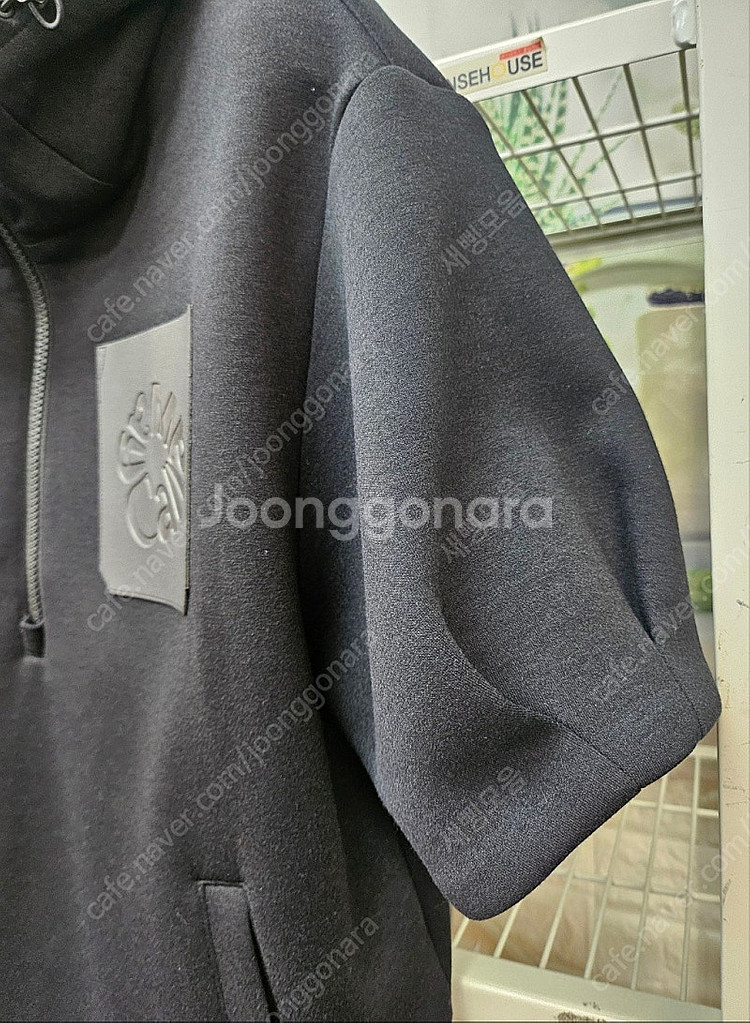 캘러웨이 23FW 여성골프자켓 55 반팔점퍼 저지 아노락 후드골프 반집업 프리미엄라인 레더 와펜 WJ51--3