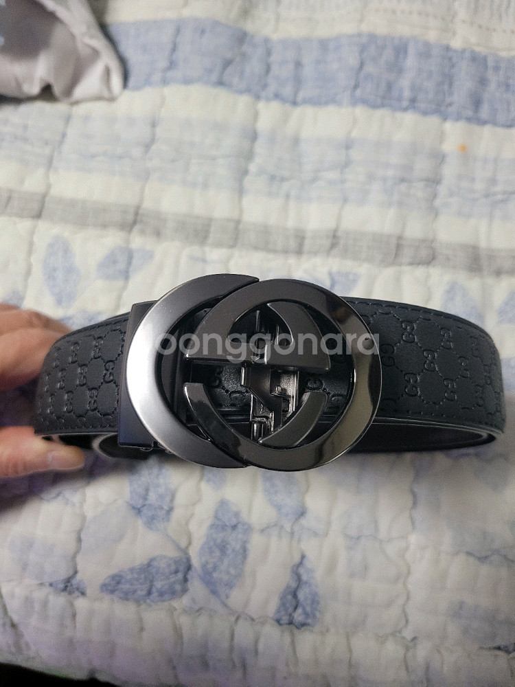 구찌 GG 패턴 남성자동벨트--2