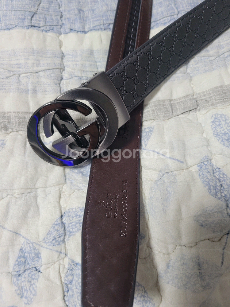 구찌 GG 패턴 남성자동벨트--1