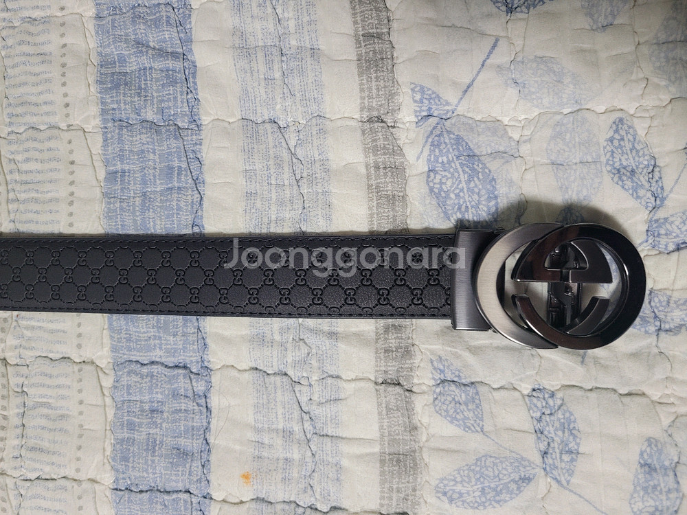 구찌 GG 패턴 남성자동벨트--3