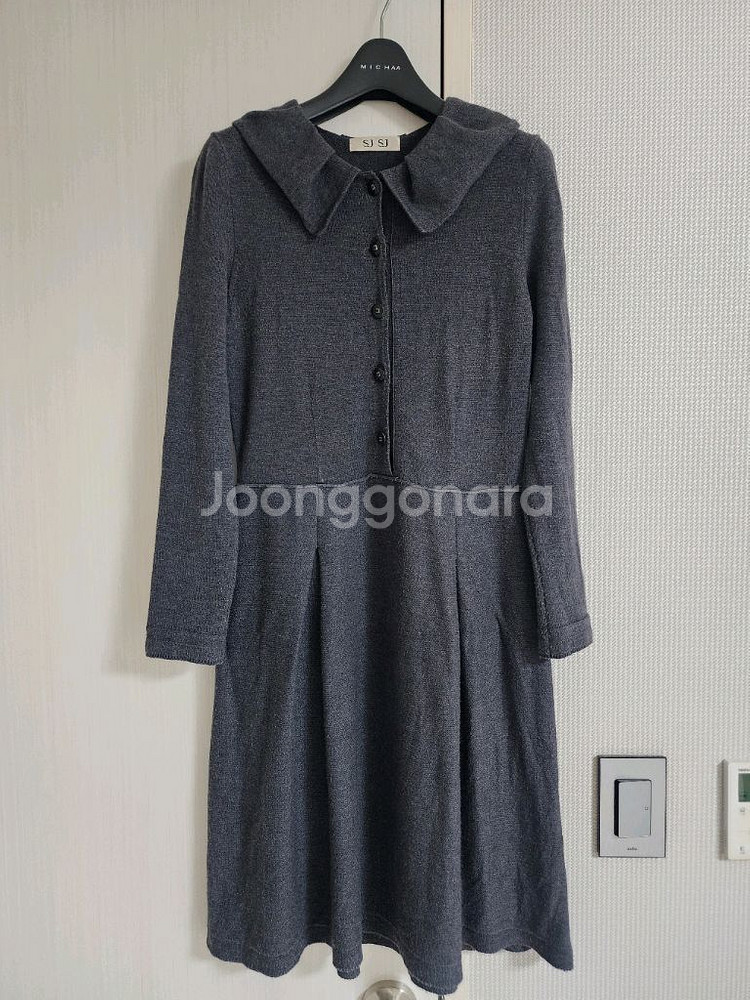 (상태깨끗)한섬 SJSJ 모 니트 원피스--0
