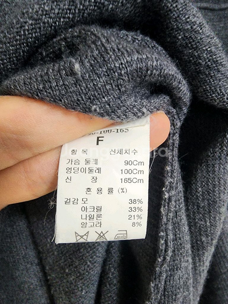 (상태깨끗)한섬 SJSJ 모 니트 원피스--2