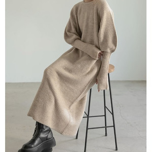 니트 롱 원피스