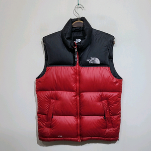 (95) 노스페이스 눕시 패딩조끼 검빨 거위털 700 구스다운 베스트