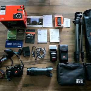 (가격인하) Sony 65 + 탐론 렌즈+ 플래시 +삼각대 풀세트