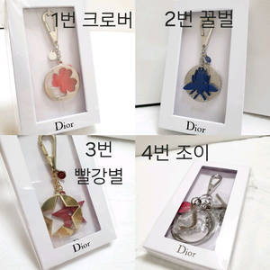 디올 키링 꿀벌 조이 클로버 빨간별